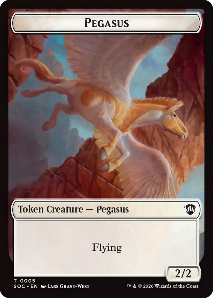 Contract // Pegasus Double-Sided Token [Secrets of Strixhaven Commander Tokens]