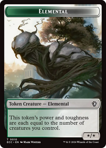 Rhino Warrior // Elemental (0010) Double-Sided Token [Lorwyn Eclipsed Tokens]