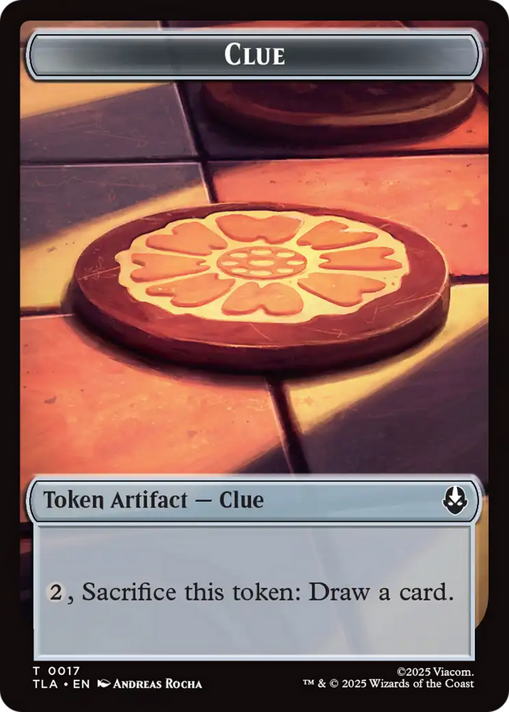 Monk // Clue (0017) Double-Sided Token [Avatar: The Last Airbender Tokens]