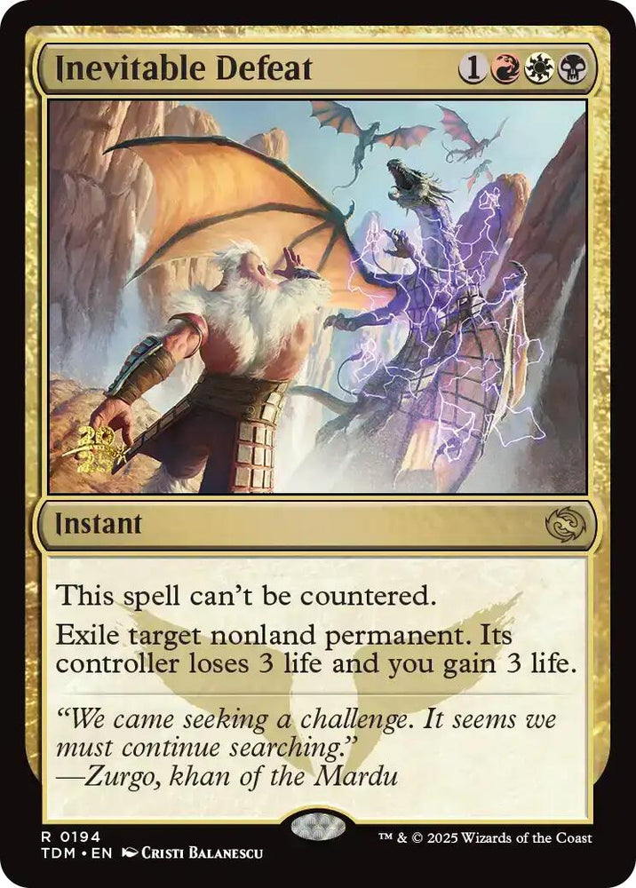 Inevitable Defeat [Tarkir: Dragonstorm Prerelease Promos]