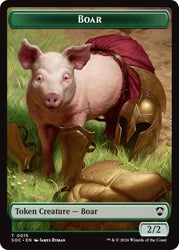 Boar // Frog Lizard Double-Sided Token [Secrets of Strixhaven Commander Tokens]