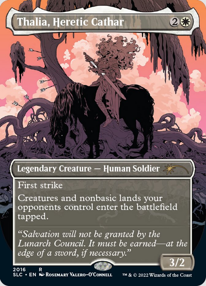 Thalia, Heretic Cathar (Borderless) [Secret Lair Countdown Kit]