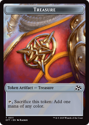 Nalaar Aetherjet // Treasure Double-Sided Token [Aetherdrift Commander Tokens]