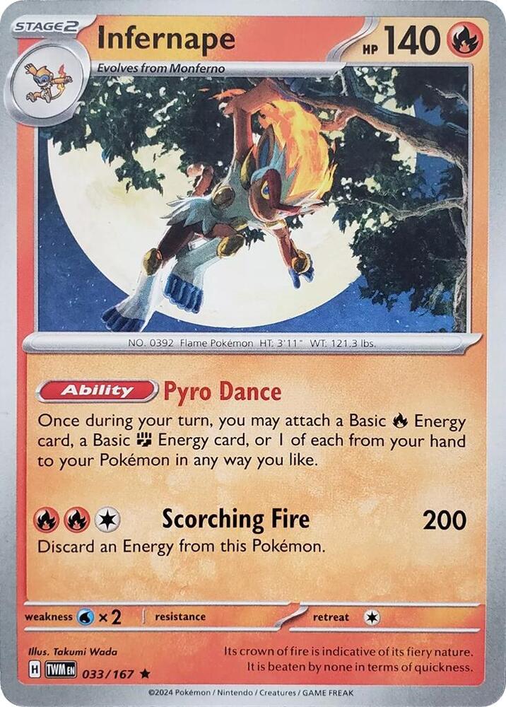 Infernape (033/167) (Theme Deck Exclusive) [Scarlet & Violet: Twilight Masquerade]