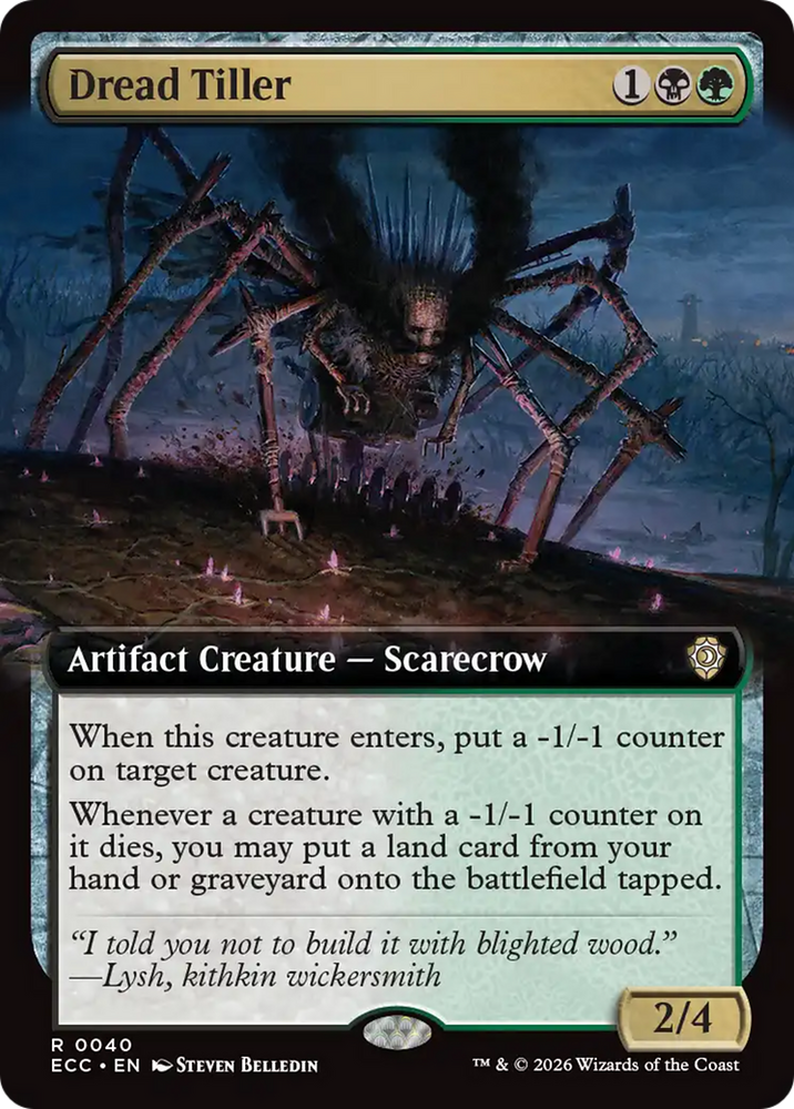 Dread Tiller (Extended Art) [Lorwyn Eclipsed Commander]
